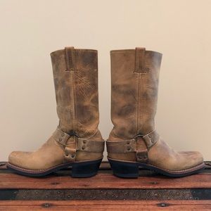 Frye leather harness boots